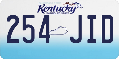 KY license plate 254JID