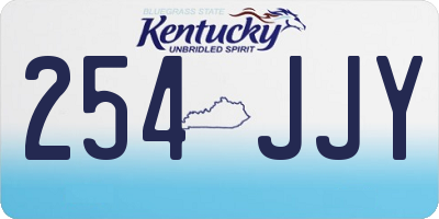 KY license plate 254JJY