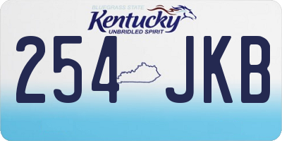 KY license plate 254JKB
