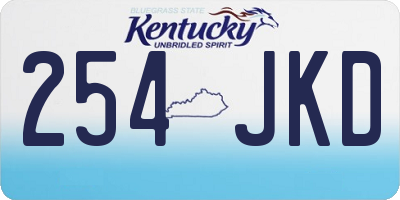 KY license plate 254JKD