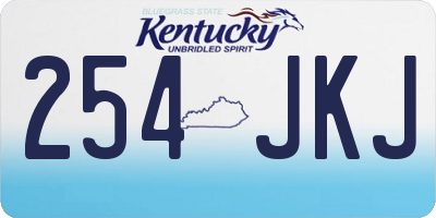 KY license plate 254JKJ