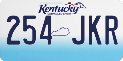 KY license plate 254JKR