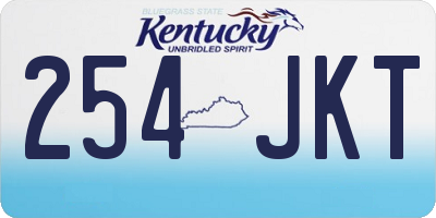 KY license plate 254JKT