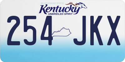 KY license plate 254JKX