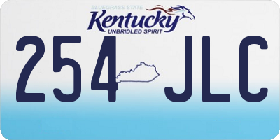 KY license plate 254JLC