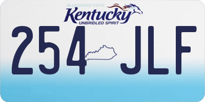 KY license plate 254JLF