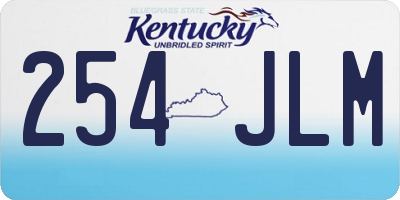 KY license plate 254JLM