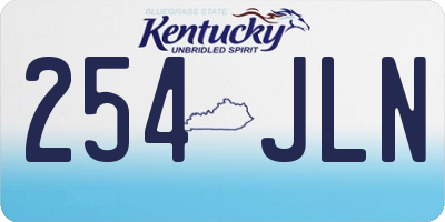 KY license plate 254JLN