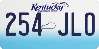 KY license plate 254JLO