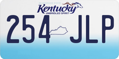 KY license plate 254JLP