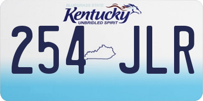 KY license plate 254JLR