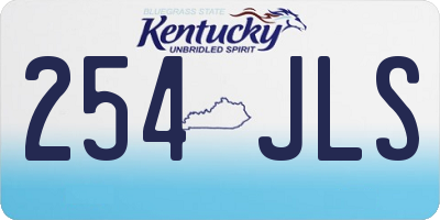 KY license plate 254JLS