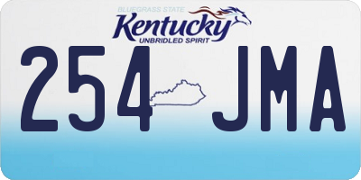 KY license plate 254JMA