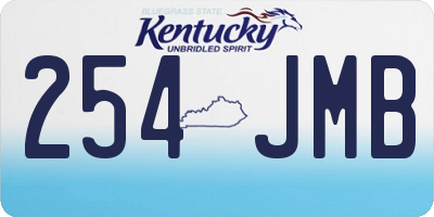 KY license plate 254JMB