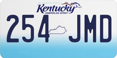 KY license plate 254JMD