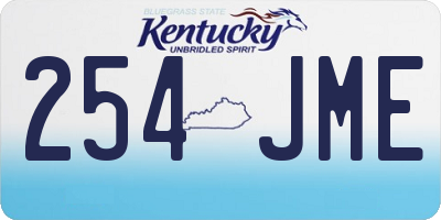 KY license plate 254JME