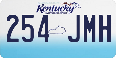 KY license plate 254JMH