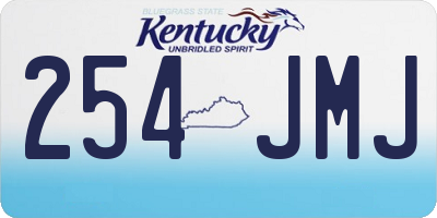 KY license plate 254JMJ