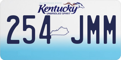 KY license plate 254JMM