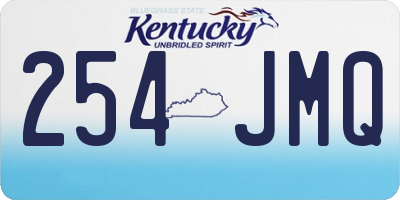 KY license plate 254JMQ