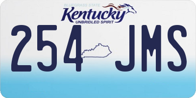 KY license plate 254JMS