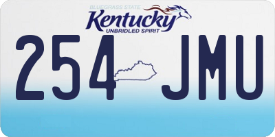 KY license plate 254JMU