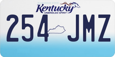 KY license plate 254JMZ