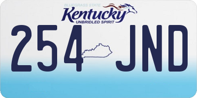 KY license plate 254JND