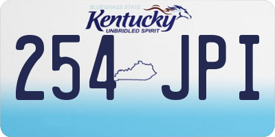 KY license plate 254JPI