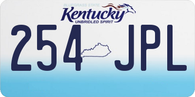 KY license plate 254JPL
