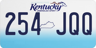 KY license plate 254JQQ