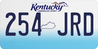 KY license plate 254JRD