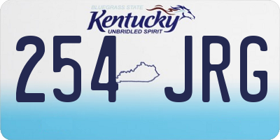 KY license plate 254JRG