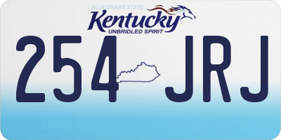 KY license plate 254JRJ