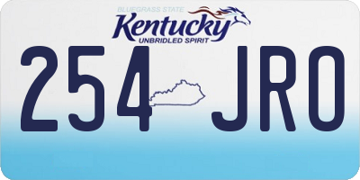 KY license plate 254JRO
