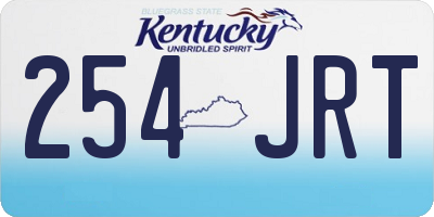 KY license plate 254JRT