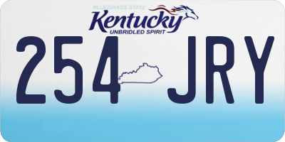 KY license plate 254JRY