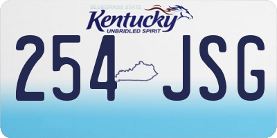 KY license plate 254JSG
