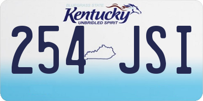 KY license plate 254JSI