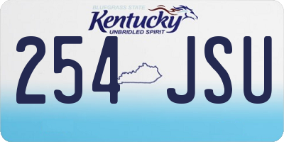 KY license plate 254JSU