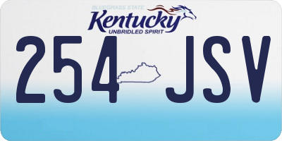 KY license plate 254JSV