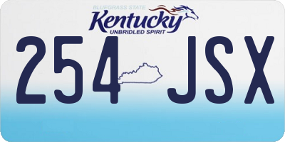 KY license plate 254JSX