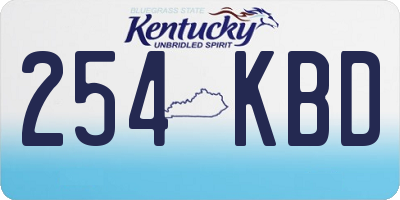 KY license plate 254KBD