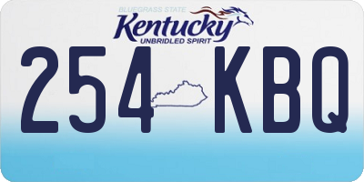 KY license plate 254KBQ