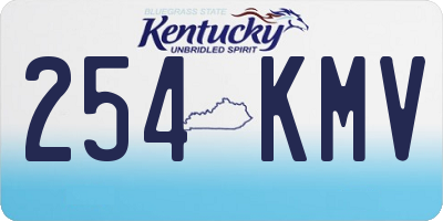 KY license plate 254KMV