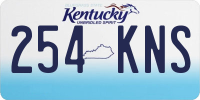 KY license plate 254KNS