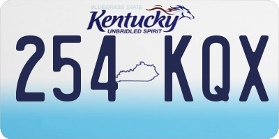 KY license plate 254KQX