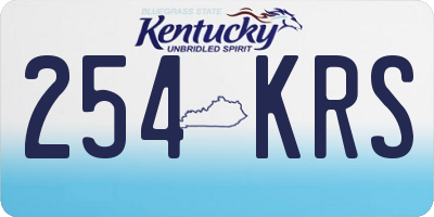 KY license plate 254KRS