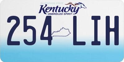 KY license plate 254LIH