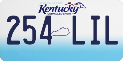 KY license plate 254LIL